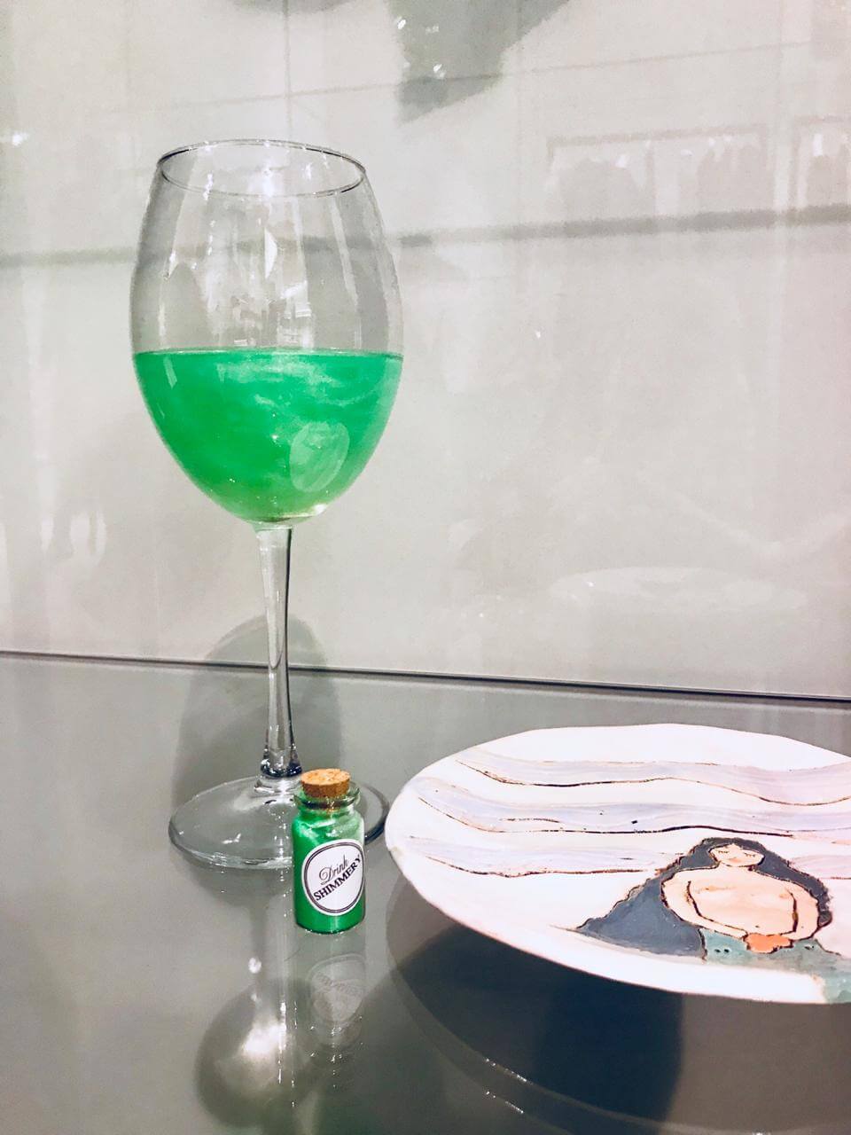 Шиммер для напитков - Green Apple (светло зеленый)